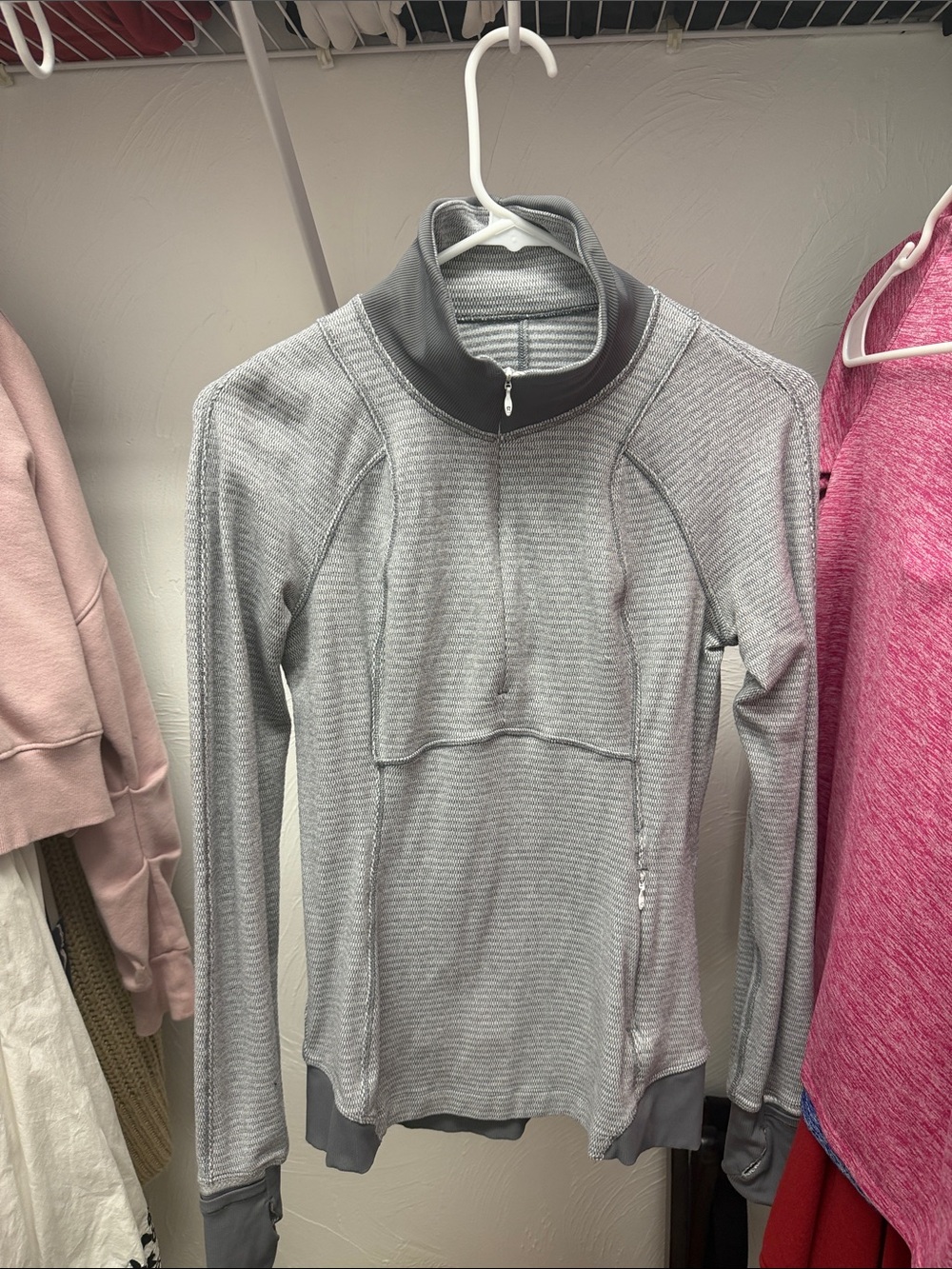 lululemon athletica Gray Half-Zip Lightweight Jacket